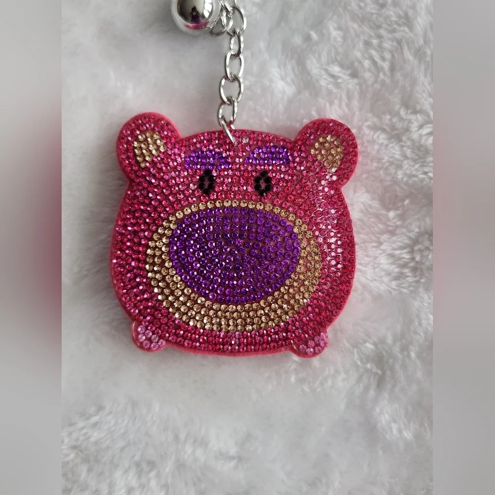 Toy Story Lotso Pink and Purple Bear Keychain Bag Charm